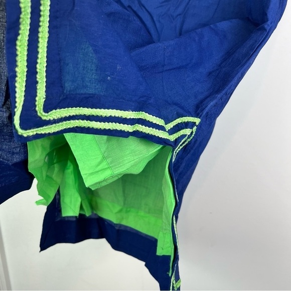 Gretchen Scott Dress womens XS Navy and Kelly Green Trim Tunic Dress - Picture 6 of 10